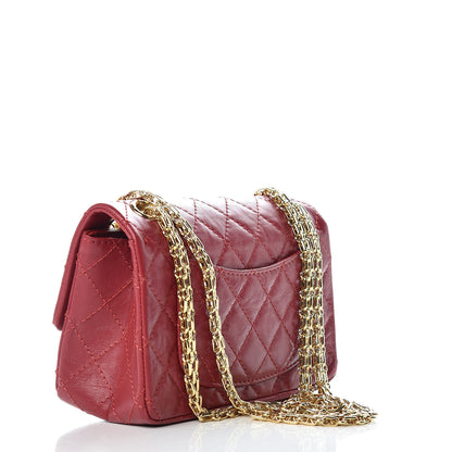 Chanel Aged Calfskin Quilted 2.55 Reissue Mini Flap Red 3 of 10