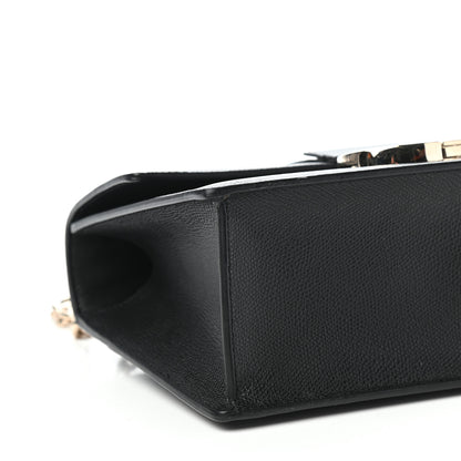 Christian Dior Grained Calfskin Embossed 30 Montaigne Chain Flap Bag Black 7 of 9