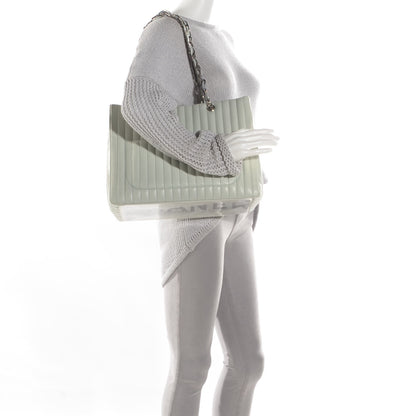 Chanel Lambskin Vertical Quilted Large Mademoiselle Tote Light Green 2 of 7