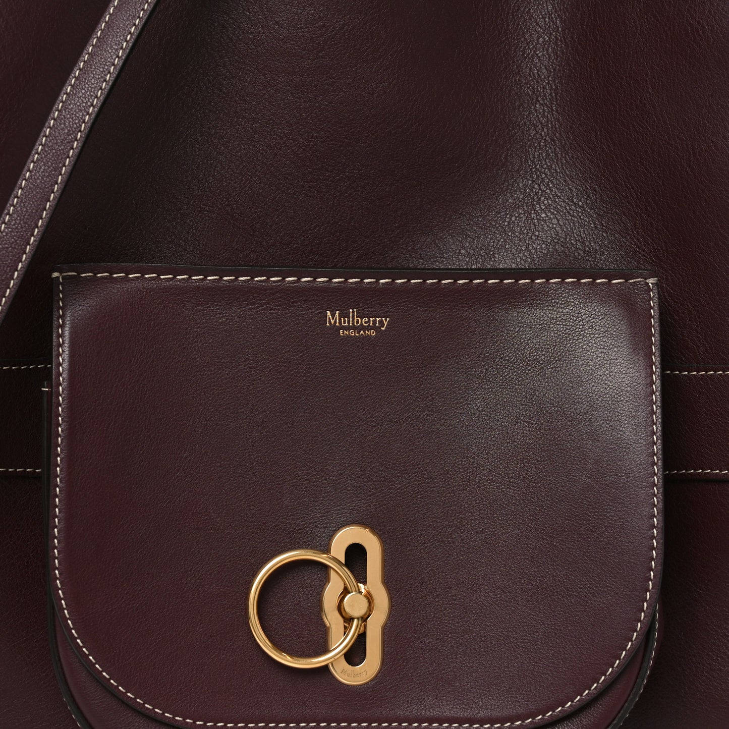 Silky Calfskin Amberley Hobo Burgundy