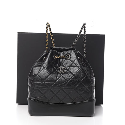 Chanel Aged Calfskin Quilted Small Gabrielle Backpack Black 10 of 10