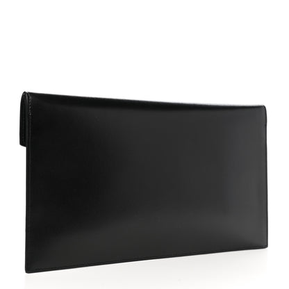 Saint Laurent Smooth Shiny Calfskin Monogram Uptown Pouch Black 2 of 8