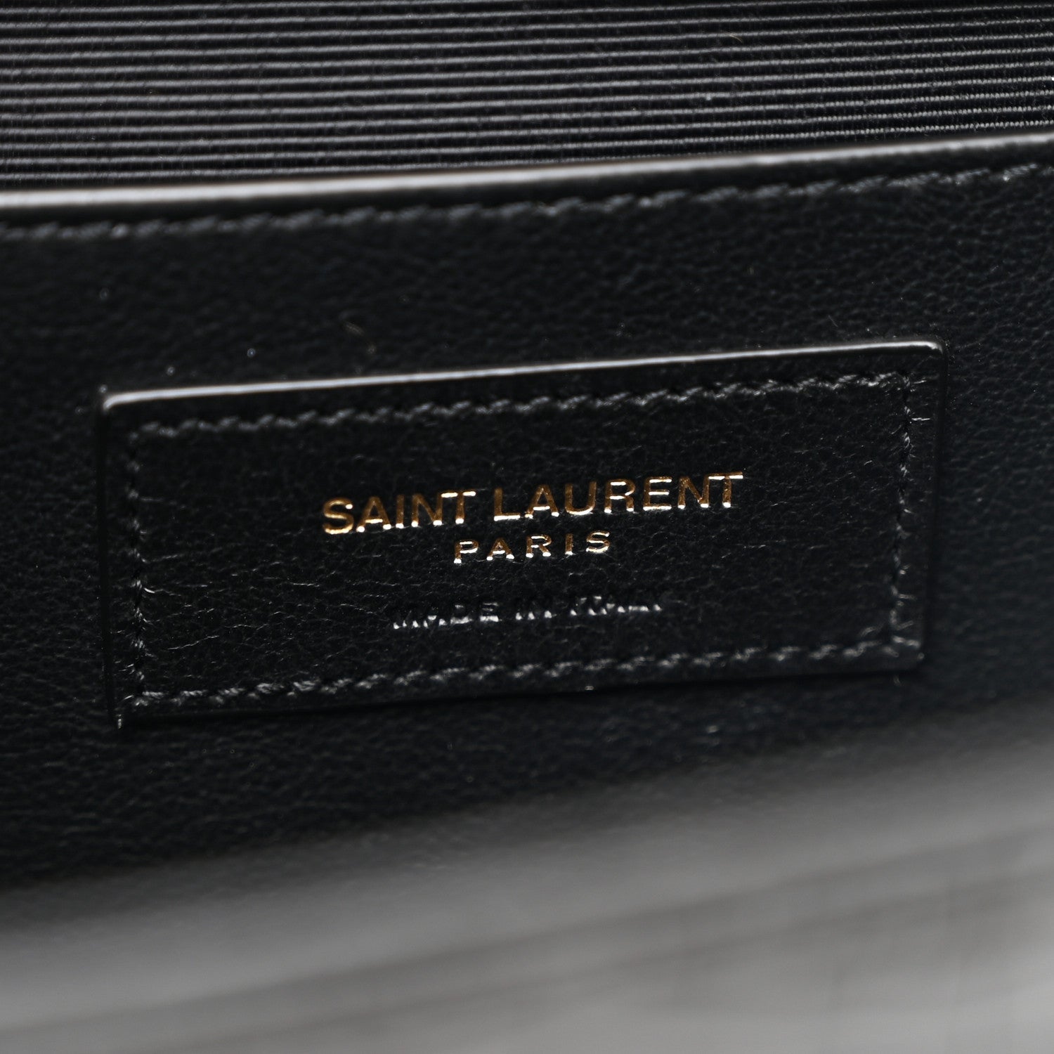 Saint Laurent Calfskin Crocodile Embossed Medium Classic Monogram Kate Tassel Satchel Black 6 of 10