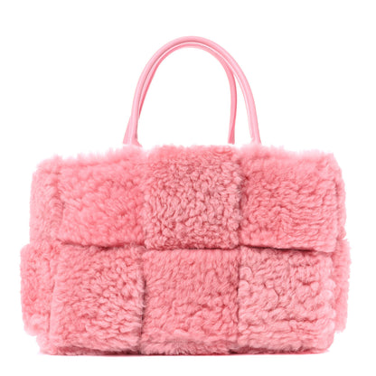Bottega Veneta Shearling Small Intrecciato Arco Tote Popsicle 1 of 9