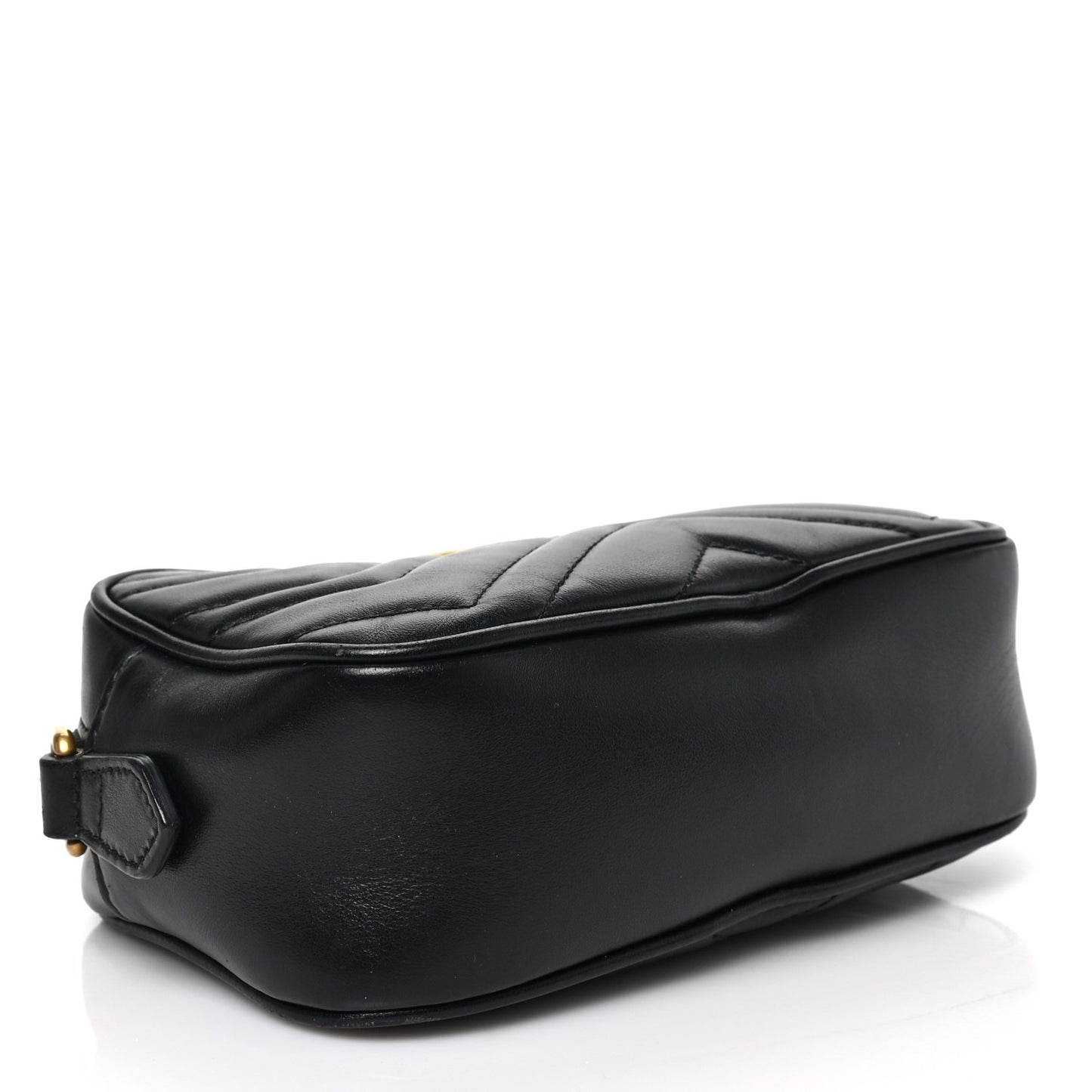 Calfskin Matelasse Mini GG Marmont Chain Shoulder Bag Black