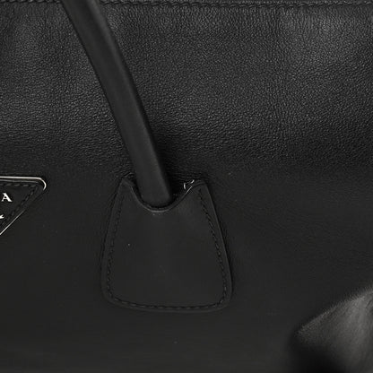 Prada Soft Calfskin Duffle Travel Bag Black 14 of 16