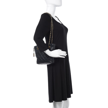 Chanel Lambskin Quilted Shoulder Bag Black 2 of 13