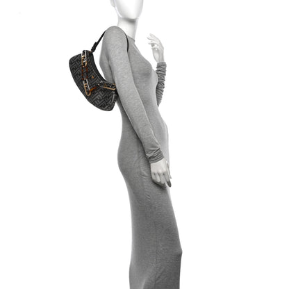 Fendi Chenille Vitello King Plexiglass FF O'Lock Swing Anthracite Asfalto 2 of 10
