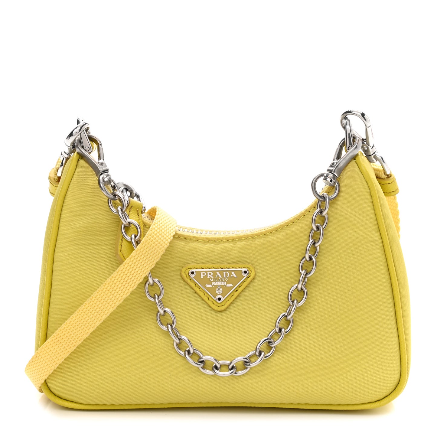 Tessuto Nylon Saffiano Mini Re-Edition 2000 Shoulder Bag Ananas