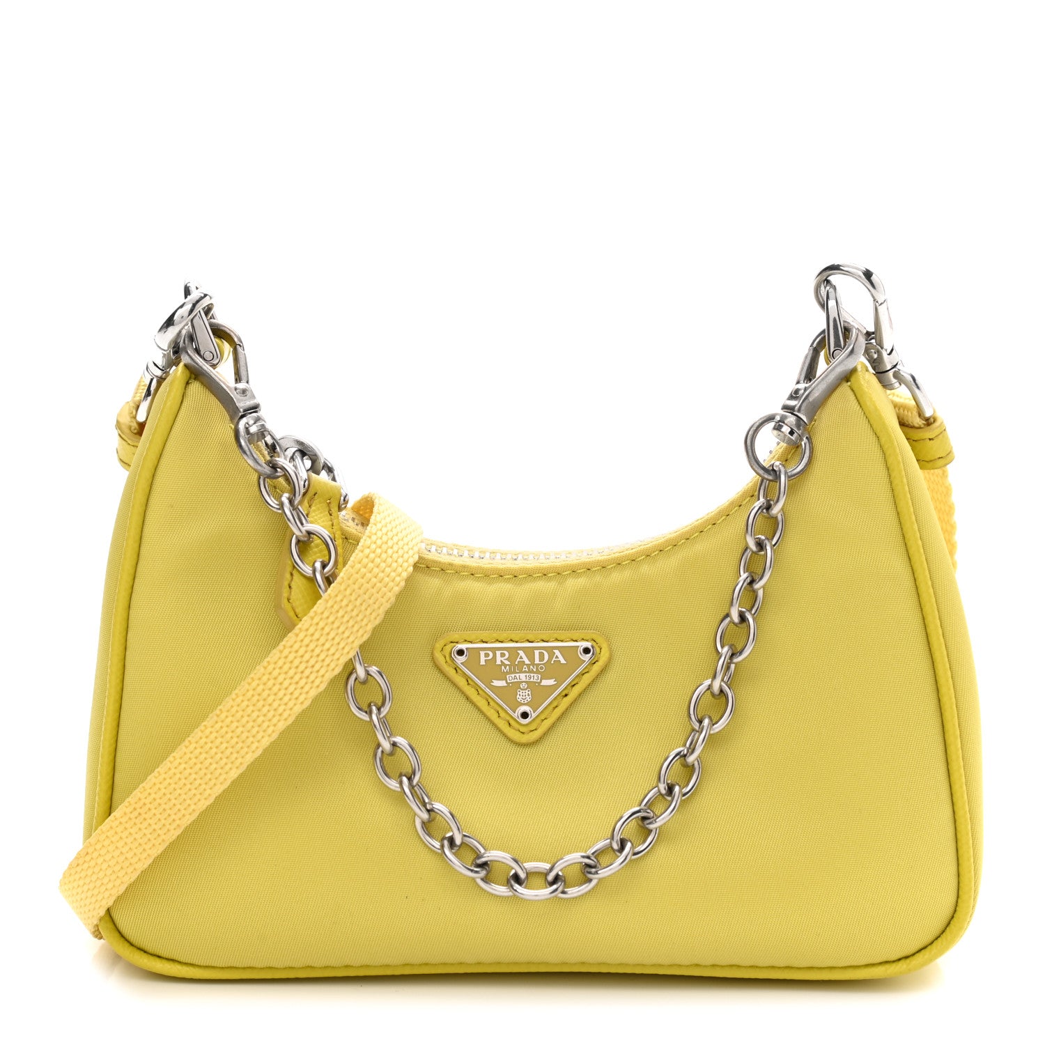 Prada Tessuto Nylon Saffiano Mini Re-Edition 2000 Shoulder Bag Ananas 1 of 10
