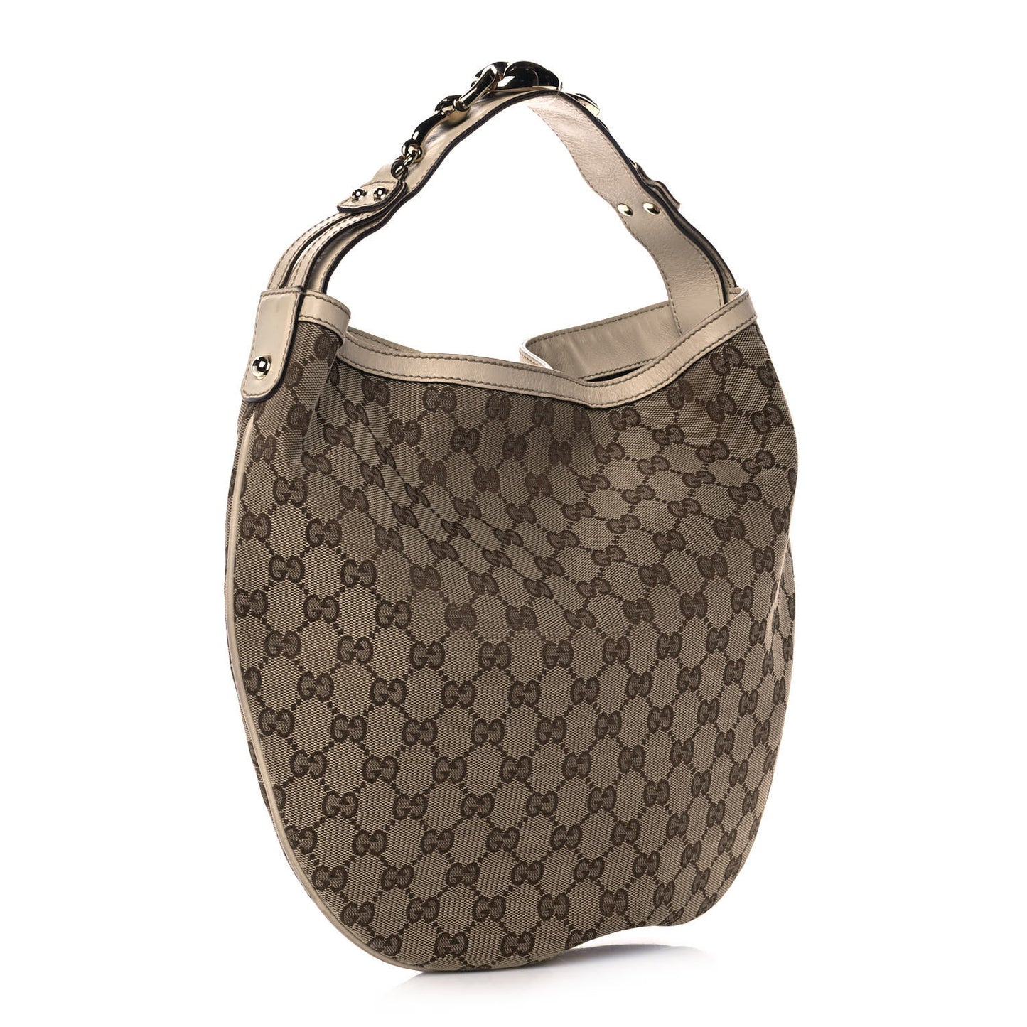 Monogram Medium Wave Hobo Cream