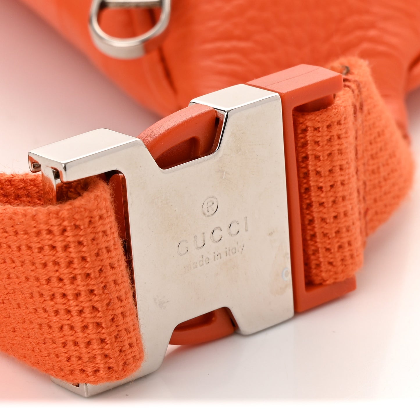 Piuma Calfskin Jumbo GG Embossed Small Belt Bag Good Orange