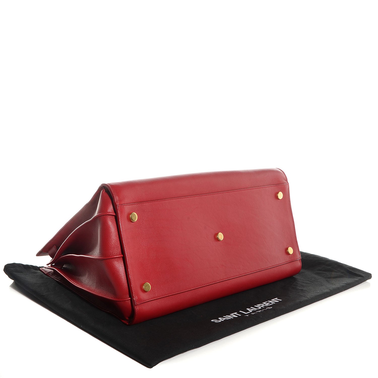 Saint Laurent Calfskin Large Sac de Jour Carryall Lipstick Red 4 of 9