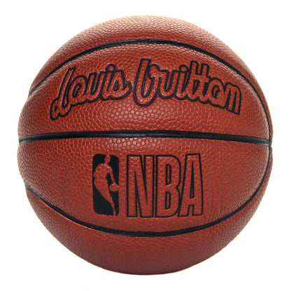 Louis Vuitton X NBA Plexiglass Monogram Basketball Hoop and Mini Basketball Transparent Gold Orange 3 of 5