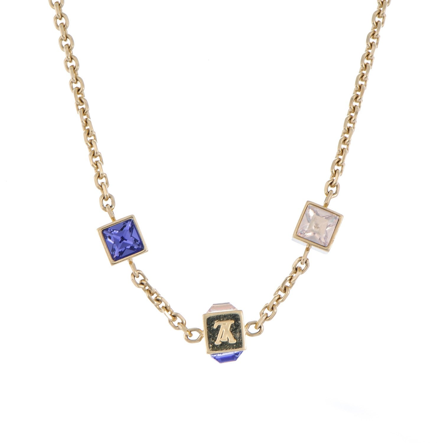 Louis Vuitton Swarovski Gamble Short Necklace Azur 3 of 4