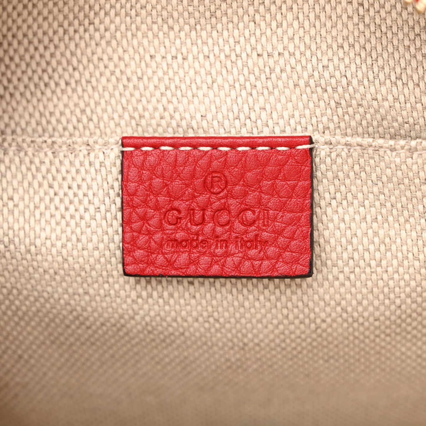 Pebbled Calfskin Small Soho Disco Bag Vibrant Red
