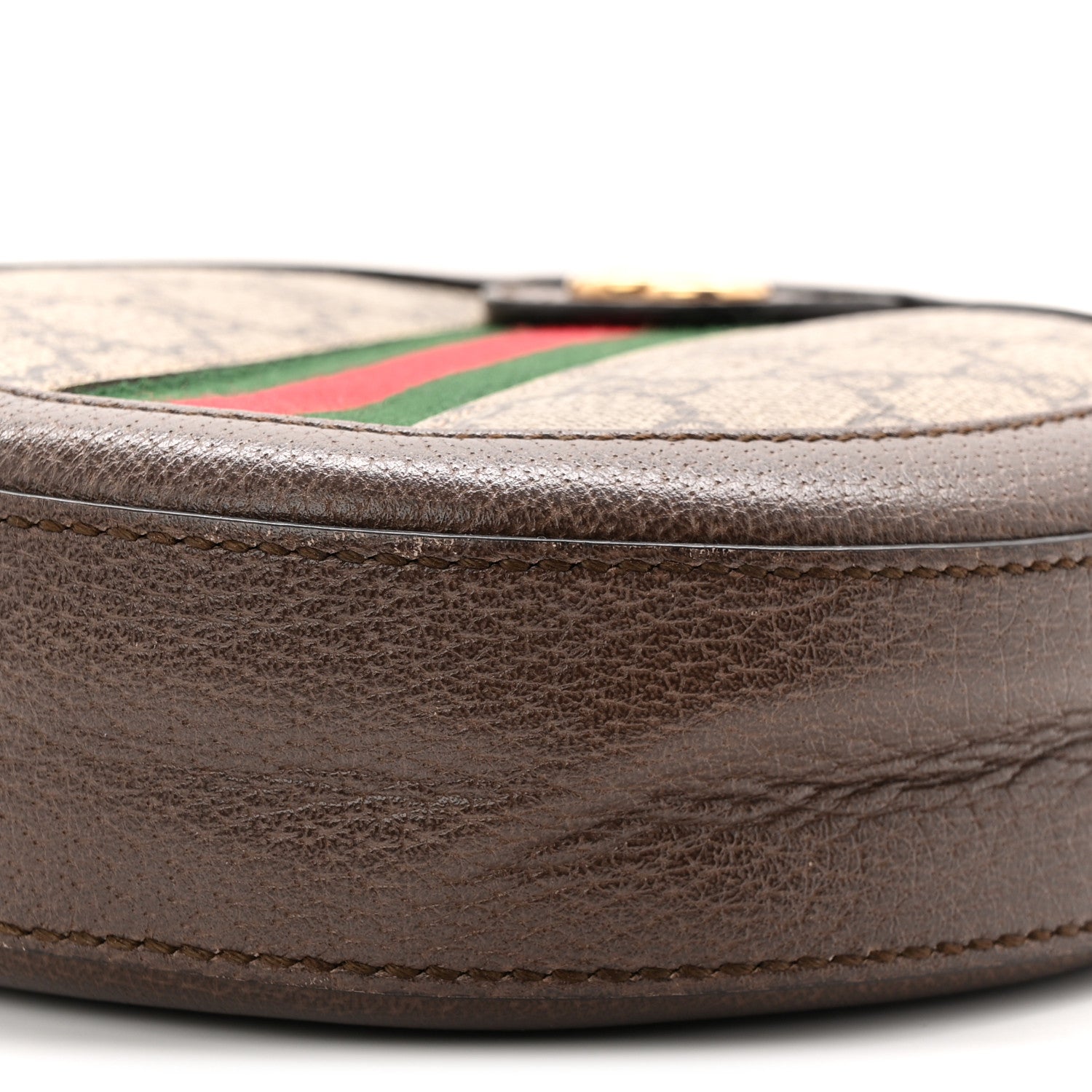 Gucci GG Supreme Monogram Web Mini Ophidia Round Shoulder Bag Brown 10 of 10