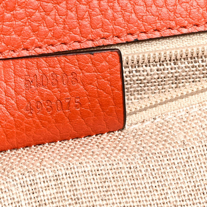 Gucci Dollar Calfskin Interlocking G Shoulder Bag Sun Orange 7 of 10