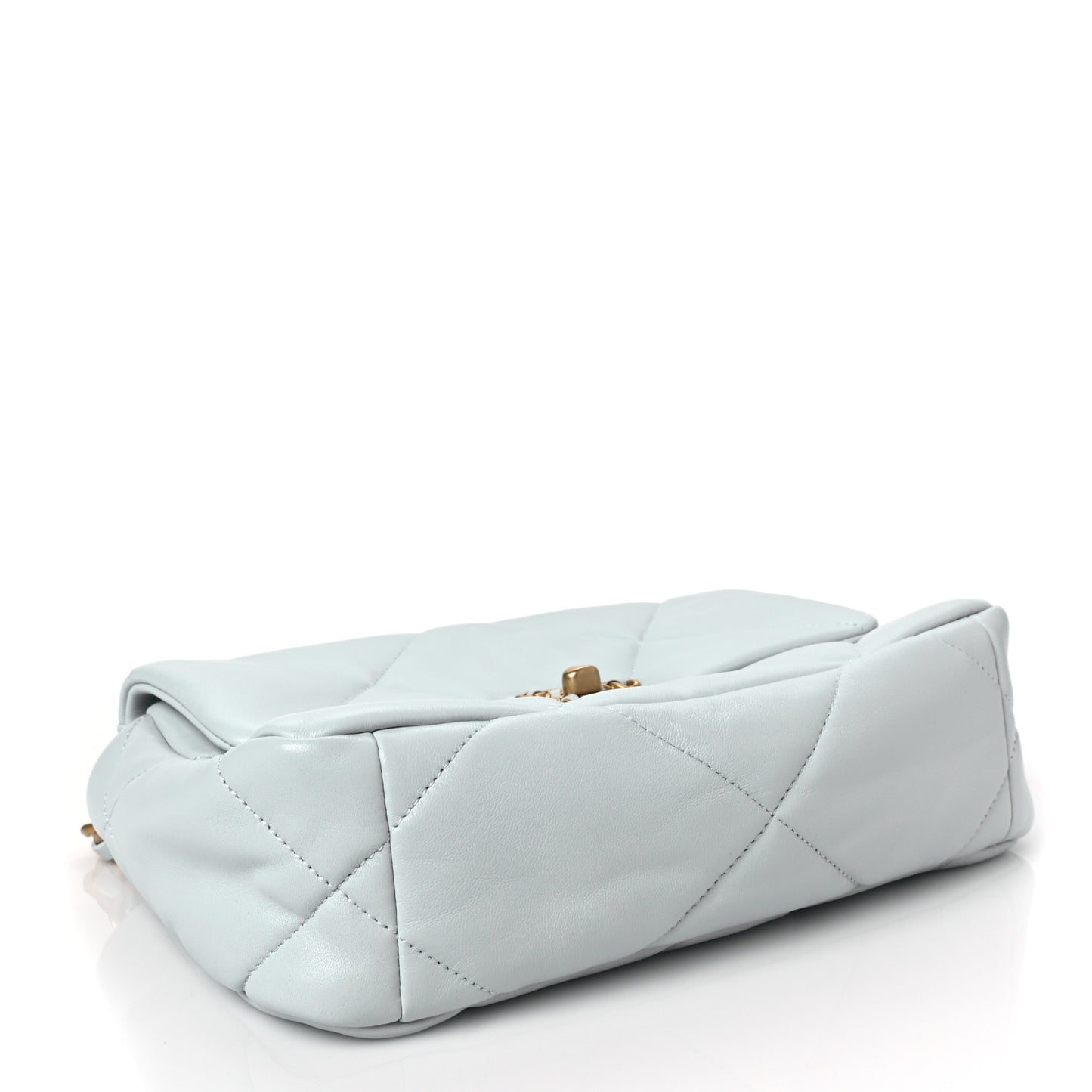Lambskin Quilted Medium Chanel 19 Flap Light Blue