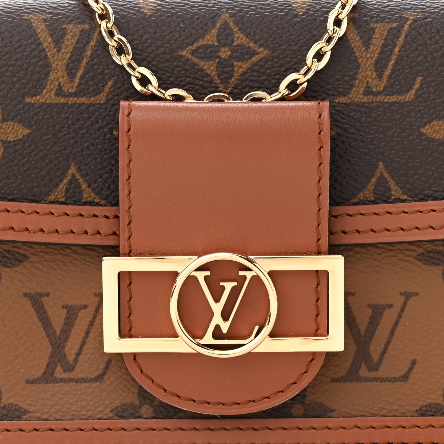Louis Vuitton Reverse Monogram Dauphine Chain Wallet 7 of 10