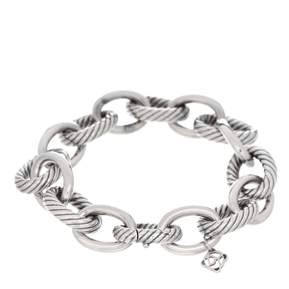 David Yurman Sterling Silver 17mm Large Oval Link Bracelet 2 of 3