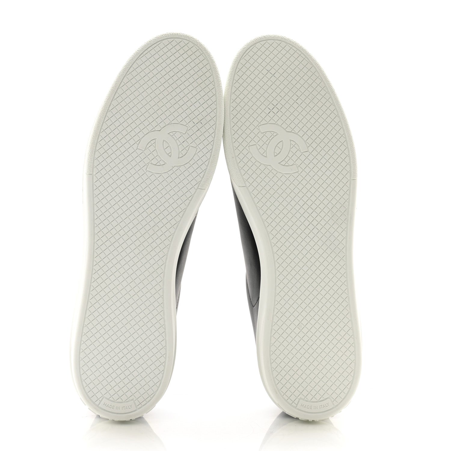 Chanel Calfskin Mens CC Sneakers 42 Black 5 of 10