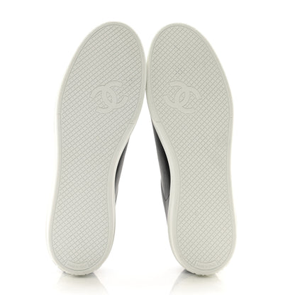 Chanel Calfskin Mens CC Sneakers 42 Black 5 of 10