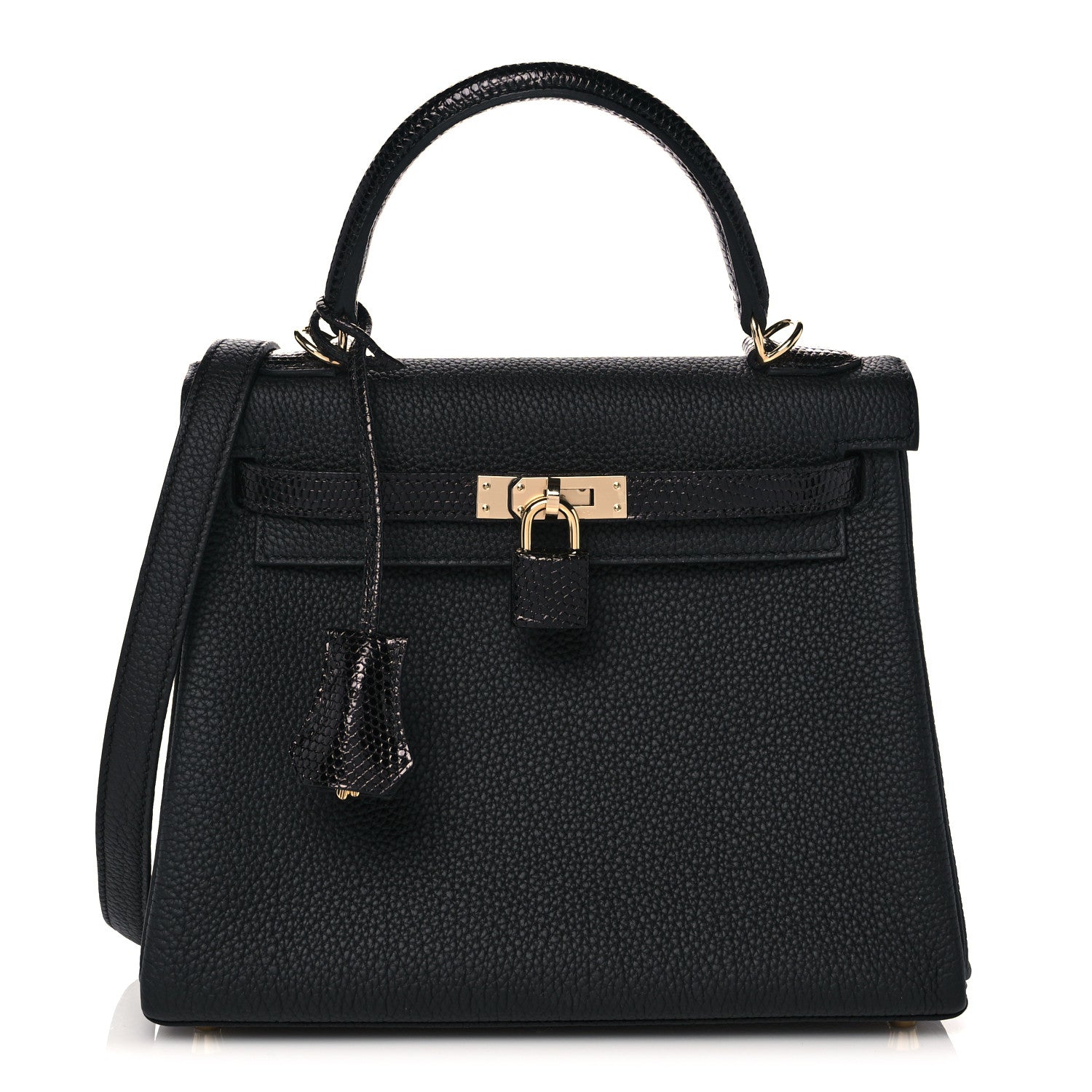 Hermes Togo Lizard Kelly Retourne Touch 25 Black 1 of 38