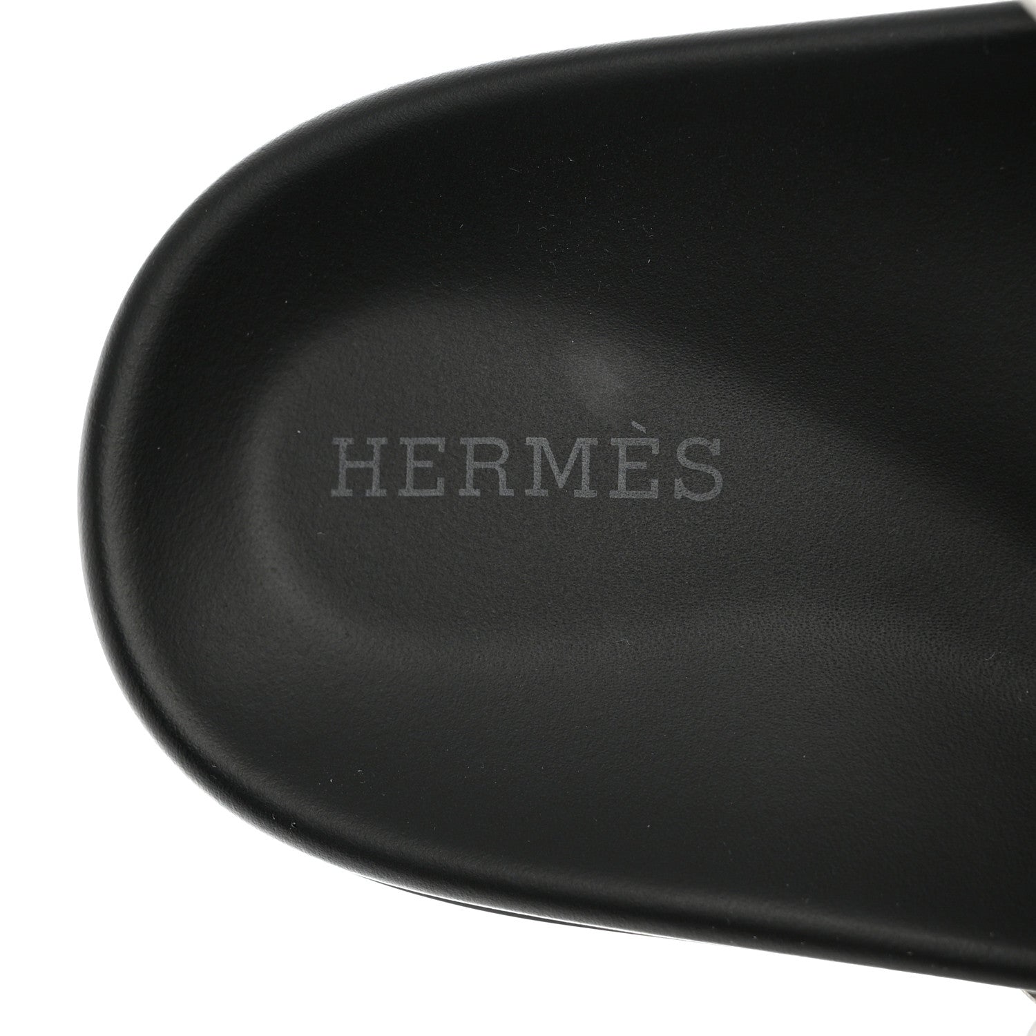 Hermes Suede Goatskin Nappa Extra Sandals 38 White Gold 7 of 9