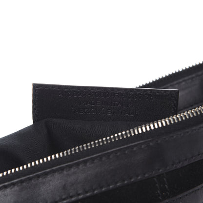 Balenciaga Suede Arena Lambskin Classic Hardware City Medium Pouch Black 7 of 9