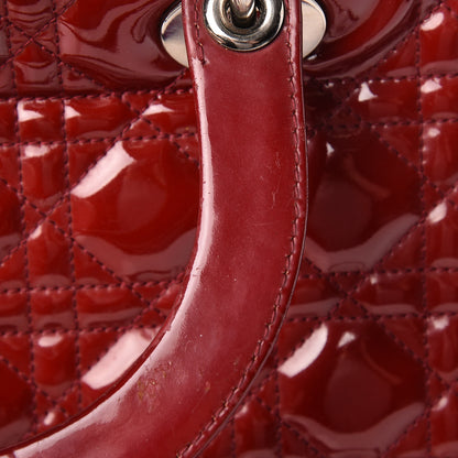 Christian Dior Patent Cannage Large Lady Dior Red 21 of 30