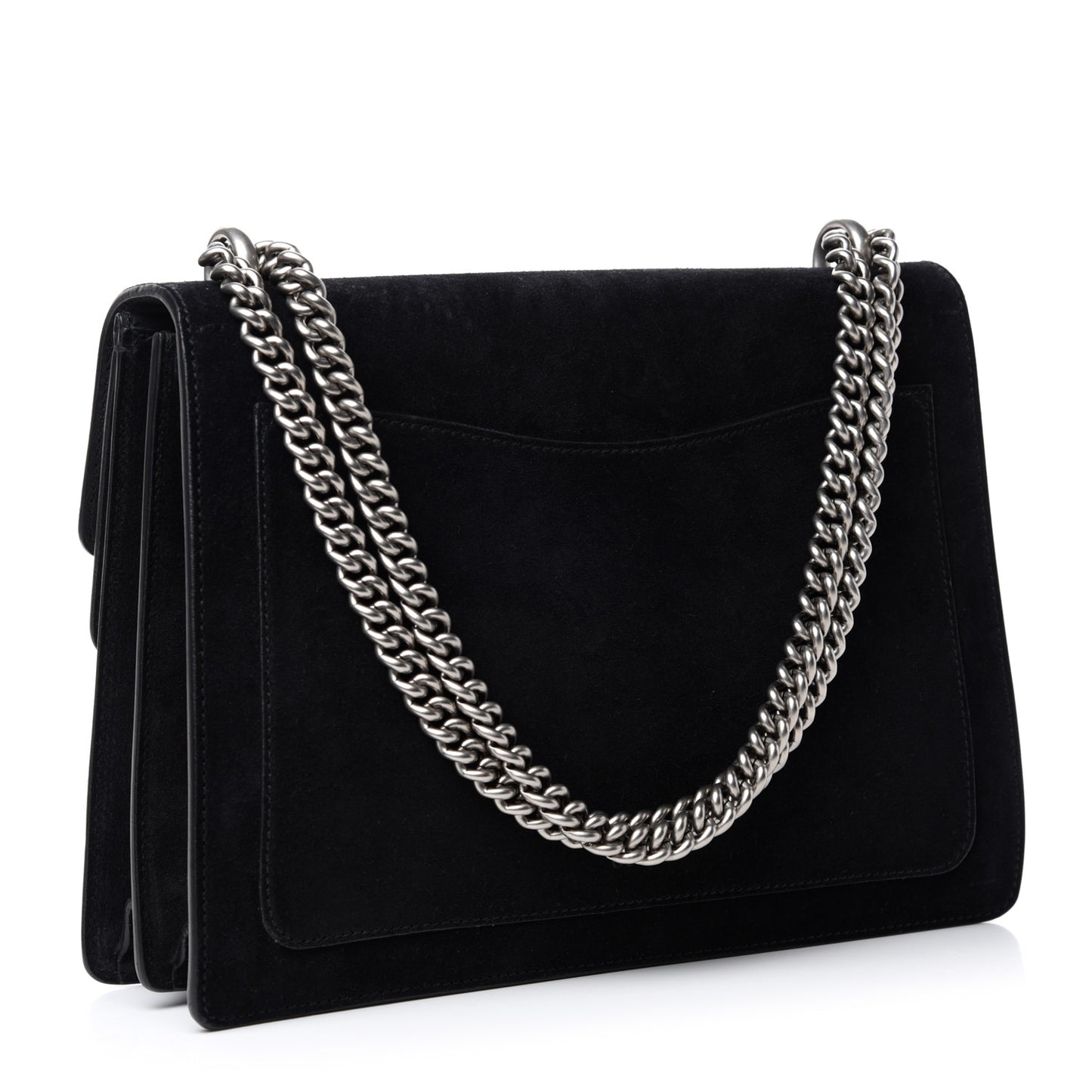 Suede Medium Dionysus Shoulder Bag Black