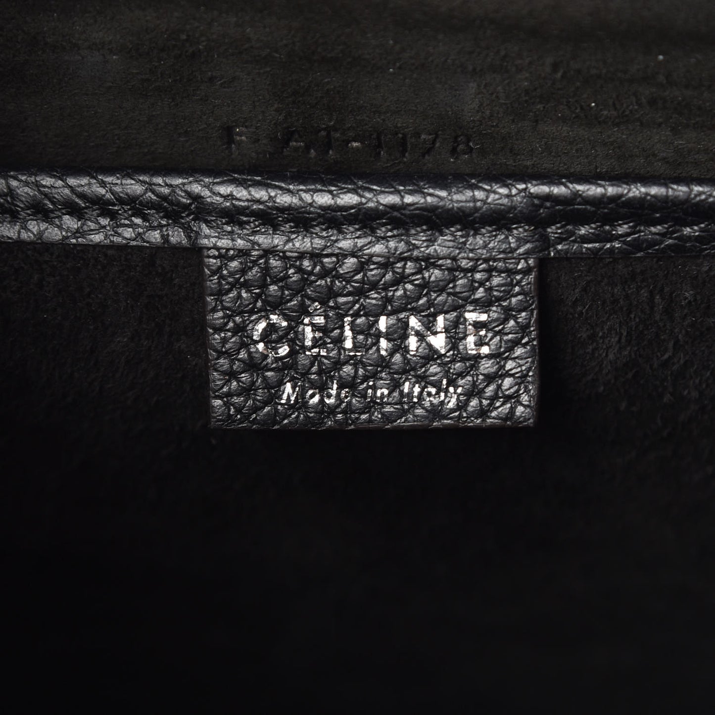 Drummed Calfskin Nano Luggage Black