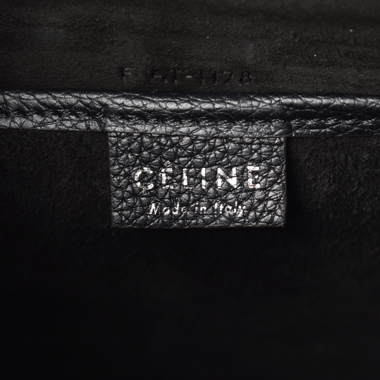 Celine Drummed Calfskin Nano Luggage Black 7 of 10