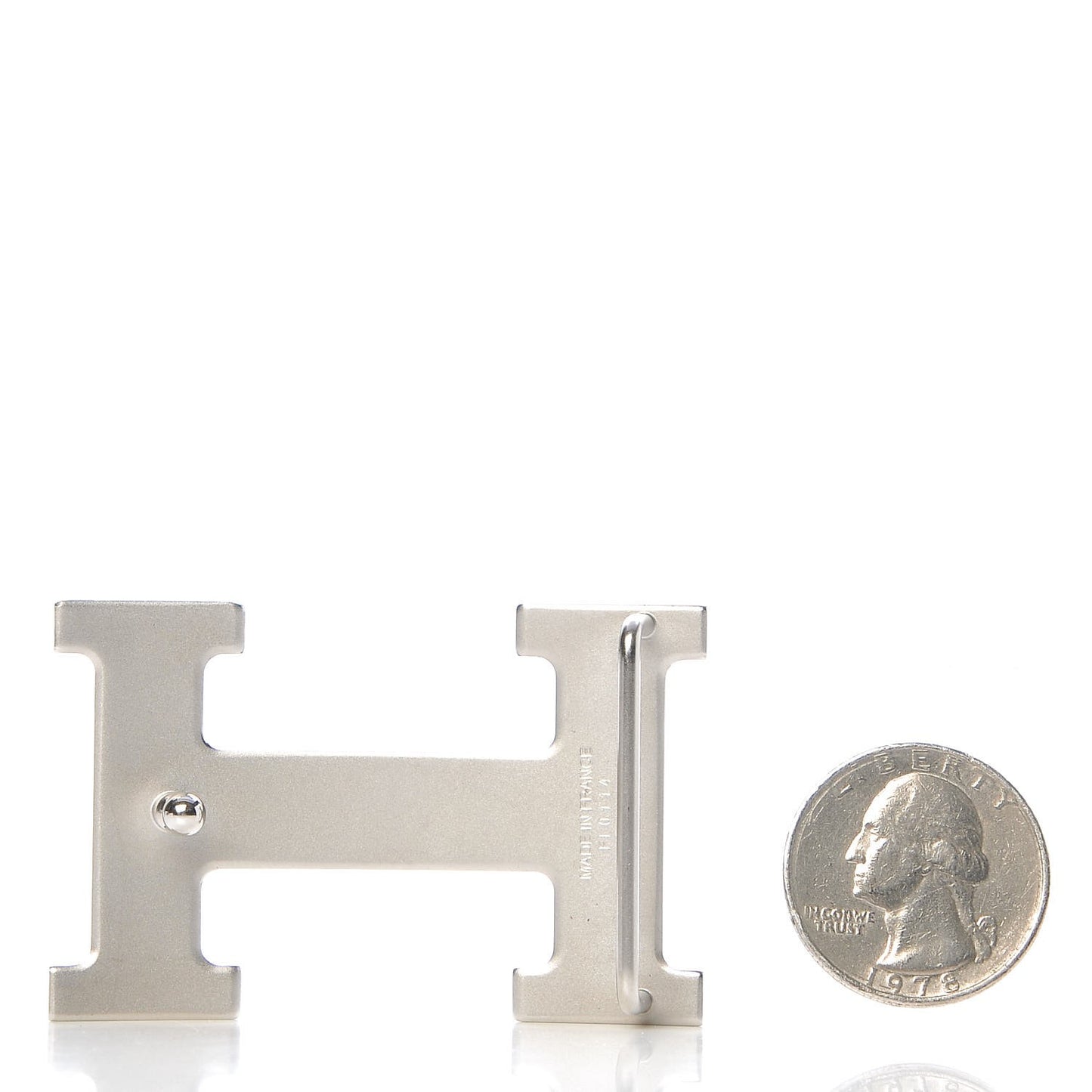 Brushed Palladium 32mm H Belt Buckle
