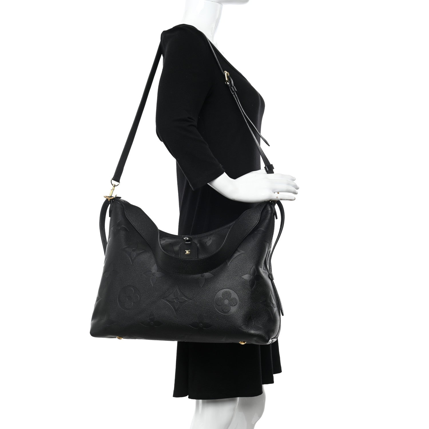Louis Vuitton Empreinte Monogram Giant CarryAll MM Black 2 of 9