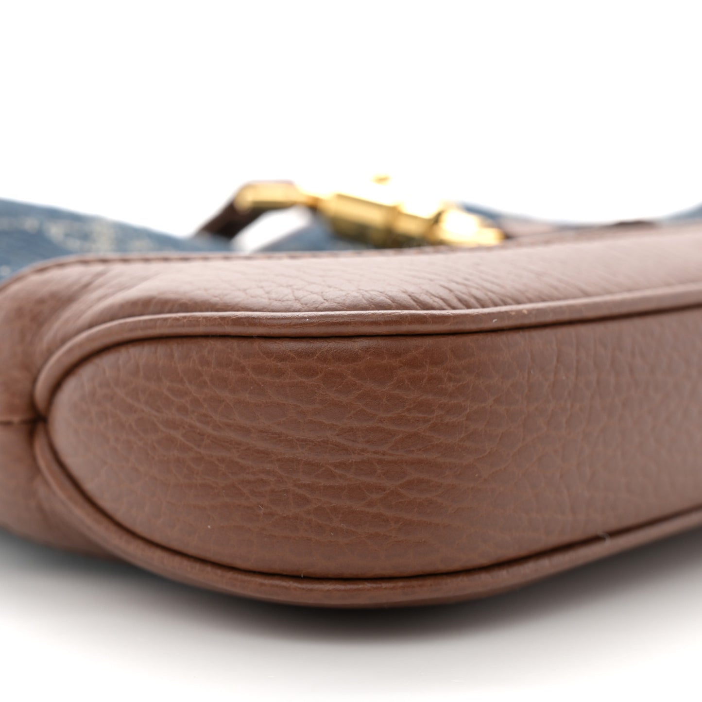 New Denim GG Monogram Calfskin Mini Jackie 1961 Hobo Blue Tea Cuir