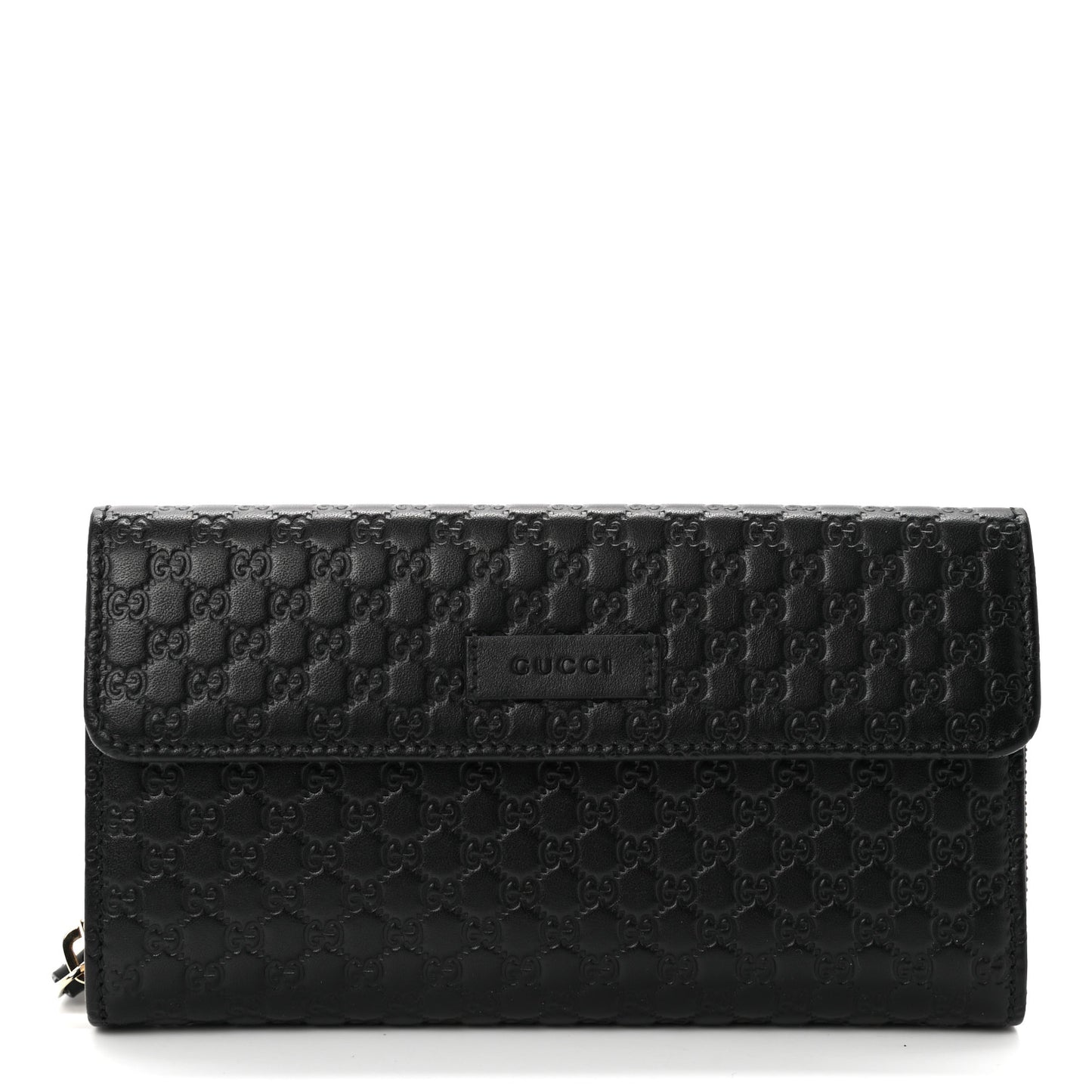 Soft Microguccissima Continental Zip Wallet Black