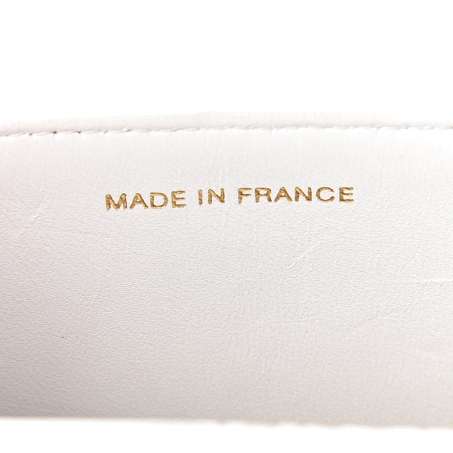 Lambskin Quilted Medium Double Flap White