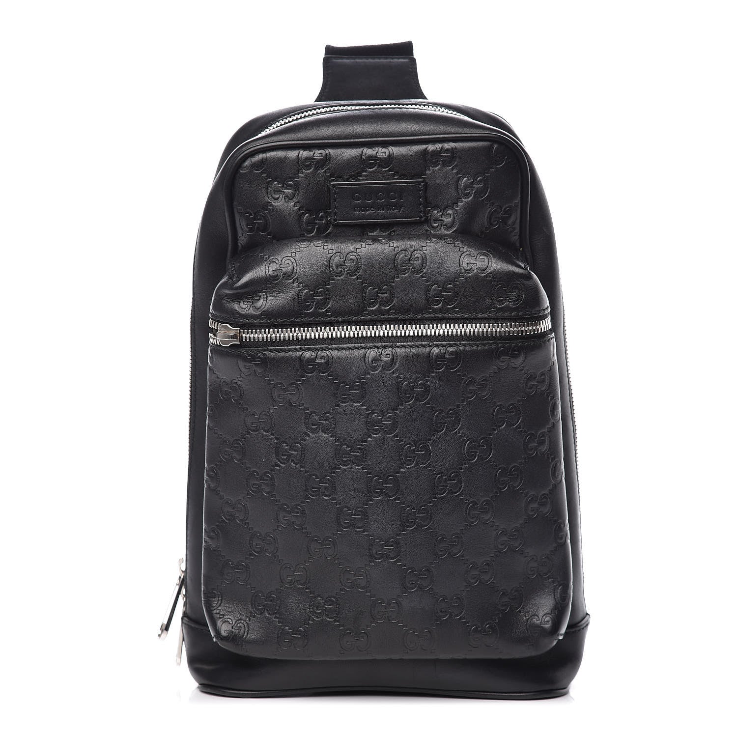 Gucci Guccissima Sling Backpack Black 1 of 13