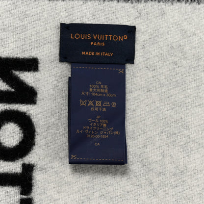 Louis Vuitton Cashmere Monogram Smash Scarf Black 4 of 4