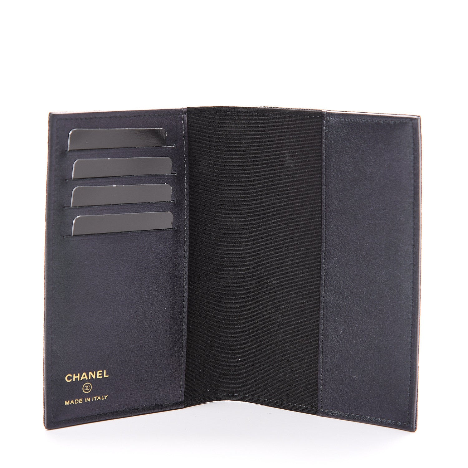 Chanel Iridescent Caviar Quilted Passport Holder Black 4 of 7