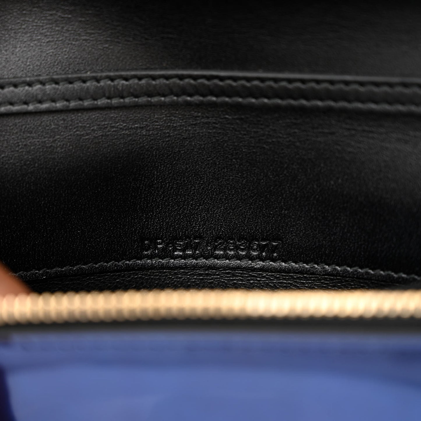 Metallic Serpenti Forever Chain Wallet Dark Blue