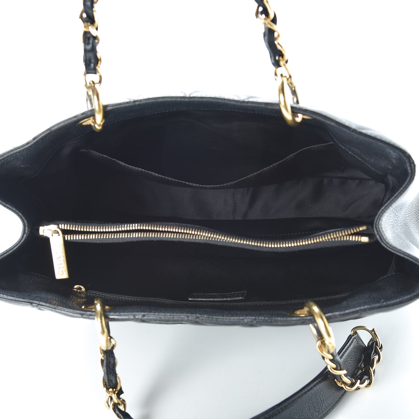 Caviar Quilted Grand Shopping Tote GST Black