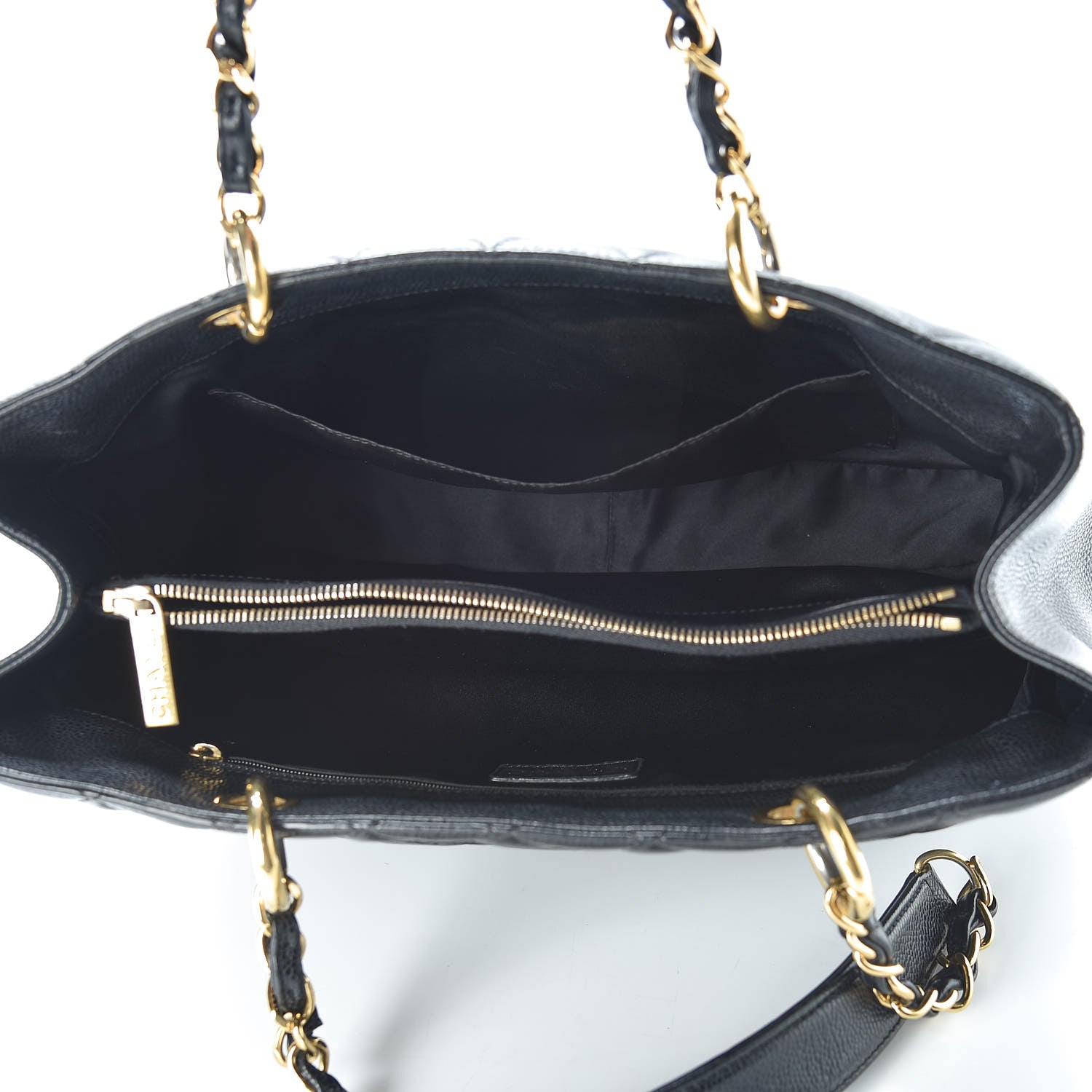Chanel Caviar Quilted Grand Shopping Tote GST Black 5 of 9