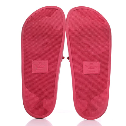 Valentino Garavani Rubber Rockstud Slide Sandals 39 Shadow Pink 5 of 16