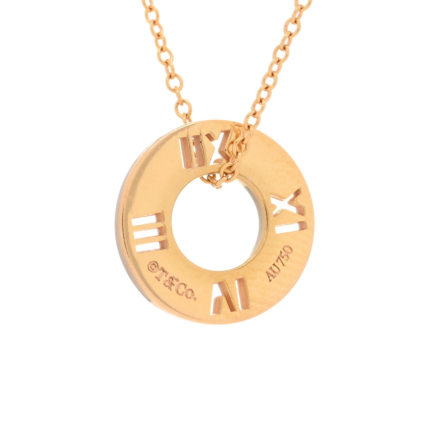 18K Yellow Gold Diamond Atlas Pierced Pendant Necklace
