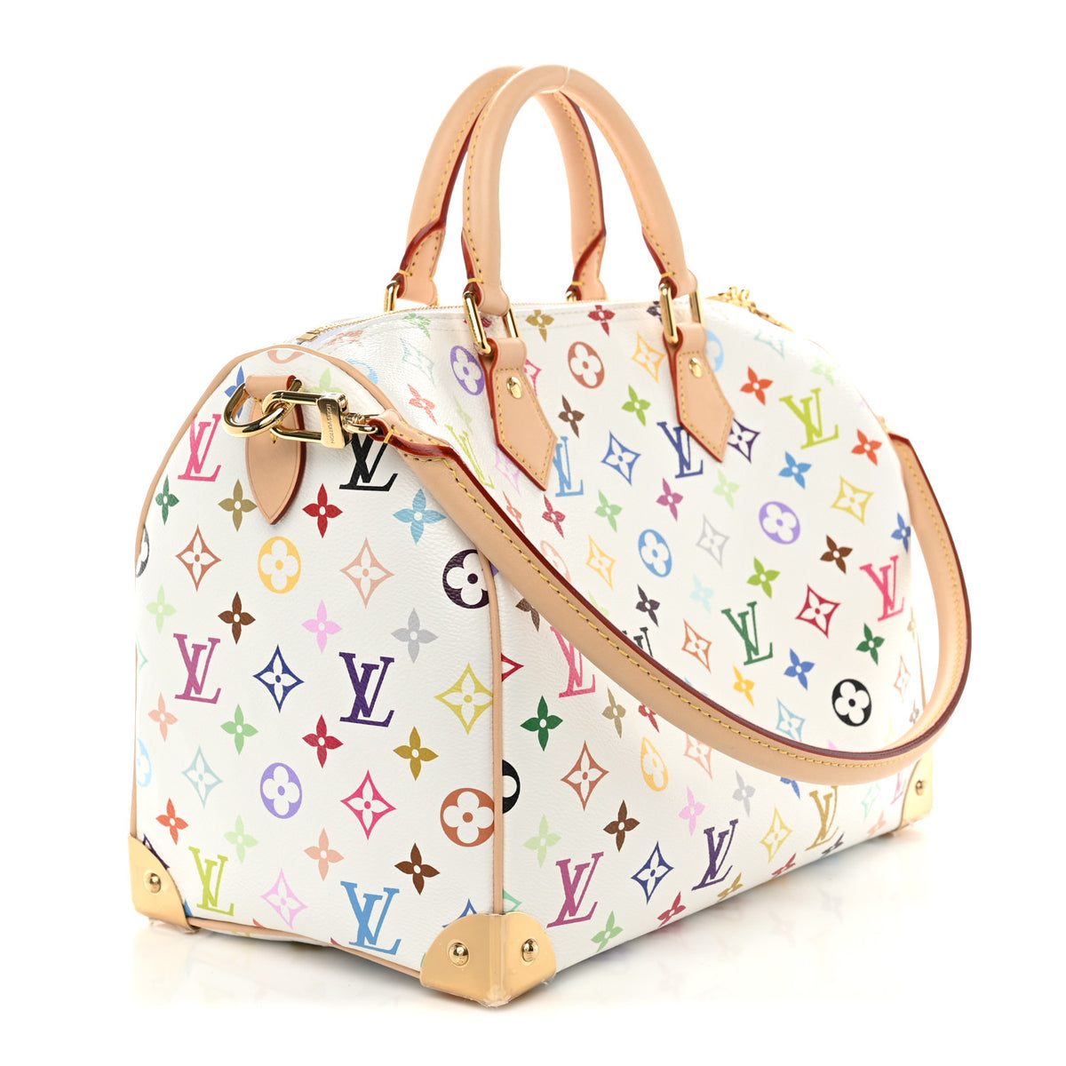 LV X TM Monogram Multicolor Speedy Soft 30 White