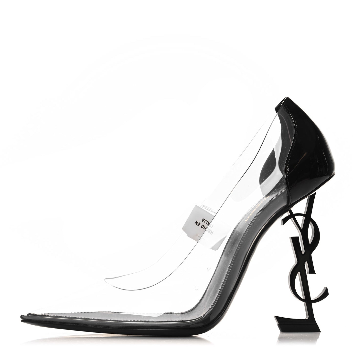 Patent Calfskin PVC Opyum 110 Pump 40 Black Transparent