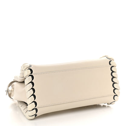Fendi Nappa Lace Up Mini Peekaboo Iconic Satchel Bianco Carta 4 of 9